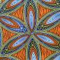 Preview: ORANGE FLOWERS Afrikanischer Wax Print Stoff